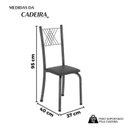 Ver imagem 3 de Kit 6 Cadeiras Tubular para Sala de Jantar Sara Prata/Preto/Martelado