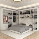 Ver imagem 2 de Guarda-roupa Casal Modulado Madrid 10 Portas 4 Gavetas Branco - Panorama Móveis