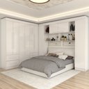 Ver imagem 1 de Guarda-roupa Casal Modulado Madrid 10 Portas 4 Gavetas Branco - Panorama Móveis