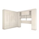 Ver imagem 3 de Guarda-roupa Casal Modulado Madrid 10 Portas 4 Gavetas Branco - Panorama Móveis