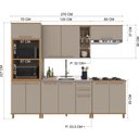 Ver imagem 4 de Armário de Cozinha Modulada Completa Fidelitá Berlim 5 Peças 270cm 11 Portas 2 Gavetas sem Tampo