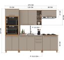 Ver imagem 4 de Armário de Cozinha Modulada Completa Fidelitá Berlim 5 Peças 270cm 11 Portas 2 Gavetas sem Tampo