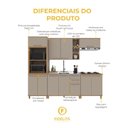 Ver imagem 5 de Armário de Cozinha Modulada Completa Fidelitá Berlim 5 Peças 270cm 11 Portas 2 Gavetas sem Tampo