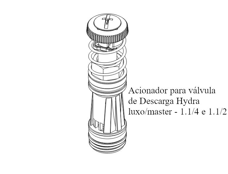 Reparo Acionador Valvula Hydra Completo Luxo e Master Censi - 2