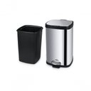 Ver imagem 2 de Lixeira Inox Pedal e Balde Frame 12l Brinox 33,9x26,1x40,3cm