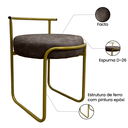 Ver imagem 3 de Banqueta Puff Penteadeira Quarto Maquiagem Base Ferro Facto:coffee