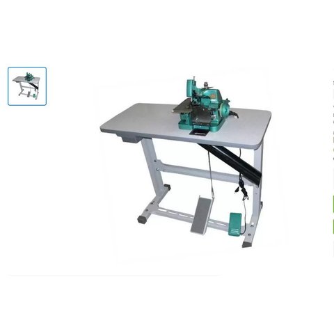 Overloque Gn1 com Mesa 80 Cm, Maquina em 110v, com Motor Acoplado - Verdinha