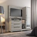 Ver imagem 1 de Cômoda com Painel para TV até 48 Polegadas e Armário 2 Espelhos Notável Móveis