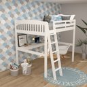 Ver imagem 1 de Cama Individual Alta com Escrivaninha - Everest Branco