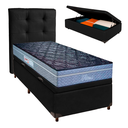 Ver imagem 1 de Kit Cabeceira + Cama Box Bau + Colchão Solteiro Molas Ensacadas Petrus Paropas