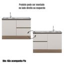 Ver imagem 4 de Balcão para Pia Etna 120 Cm 1 Porta Carvalho Oak Off White Poliman