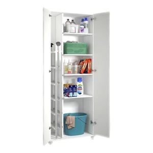Armário para Área de Serviço Funcional Produtos e Limpeza Ajl Armário Multiuso Branco