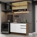 Ver imagem 1 de Armário de Cozinha Compacta 120cm Rustic/Branco Glamy Madesa 02