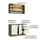 Ver imagem 5 de Armário de Cozinha Compacta 120cm Rustic/Branco Glamy Madesa 02
