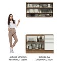 Ver imagem 6 de Armário de Cozinha Compacta 120cm Rustic/Branco Glamy Madesa 02