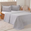Ver imagem 1 de Kit Colcha Queen Santorini New 240x260cm Platina