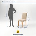 Ver imagem 3 de Conjunto de Mesa 4 Lugares Carol Espanha em MDF 120x80cm Cinamomo e Off White