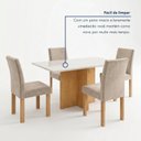 Ver mais imagens de Conjunto de Mesa 4 Lugares Carol Espanha em MDF 120x80cm Cinamomo e Off White