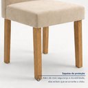 Ver imagem 7 de Conjunto de Mesa 4 Lugares Carol Espanha em MDF 120x80cm Cinamomo e Off White
