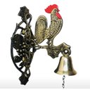 Ver imagem 1 de Sino Galo Parede Bronze Base Alumínio Fazenda Sítios Granjas