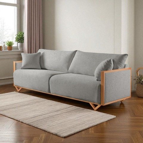 Sofá Fixo Lara 3 Lugares Luxo 1,90m Castellar Móbile