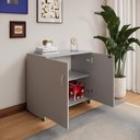 Ver imagem 2 de Armário Baixo New City 2 Portas 80 cm Cinza Cristal Gebb Work