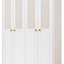 Ver imagem 2 de Guarda Roupa de Bebê 4 Portas 3 Gavetas Bala de Coco Expresso Moveis Branco/Nature