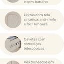 Ver imagem 7 de Guarda Roupa de Bebê 4 Portas 3 Gavetas Bala de Coco Expresso Moveis Branco/Nature