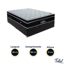 Ver imagem 3 de Cama Box Baú Casal Preto e Colchão Elegant Superpocket Molas Ensacadas Ortobom