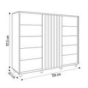 Ver imagem 4 de Cômoda Sapateira com Rodízios Medusa C01 Buriti/off White - Mpozenato