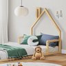 Cama Infantil Solteiro Madeira Montessoriana de Chão Eloa Natural - 3