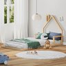 Cama Infantil Solteiro Madeira Montessoriana de Chão Eloa Natural - 1