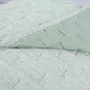 Ver imagem 4 de Kit Cobre Leito Colcha Blend Percal 300 Fios Dupla Face Linho Mesclado com Fronhas Queen 03 Peças