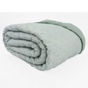 Ver imagem 6 de Kit Cobre Leito Colcha Blend Percal 300 Fios Dupla Face Linho Mesclado com Fronhas Queen 03 Peças