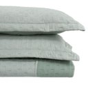 Ver imagem 2 de Kit Cobre Leito Colcha Blend Percal 300 Fios Dupla Face Linho Mesclado com Fronhas Queen 03 Peças