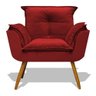 Potrona Opala Decorativaa Veludo Vermelho - 3