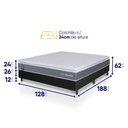 Ver imagem 2 de Conjunto Box Preto Luanda Cinza Espuma D28 Viúva 128x188x62 - King House