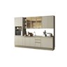 COZINHA MODULADA CONNECT 3 COM 14 PEÇAS 100% MDF COM VIDRO E RODAPÉ - HENN - 2