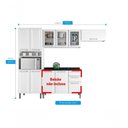 Ver imagem 2 de Cozinha Completa Branca em Aço 3 Peças Tarsila com 3 Vidros com Entrada para Forno
