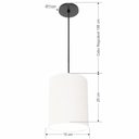 Ver imagem 2 de Lustre Luminária Pendente Vivare Free Lux Pe-4104pr Cúpula em Tecido 15x25cm