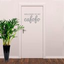 Ver imagem 1 de Adesivo de Porta Bem vindo - Welcome to My Cafofo - Prata