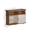 Ver imagem 2 de Buffet Aparador Th Shop Retangular 1 Porta MDF MDP 120cm Cinamomo Off White Artely