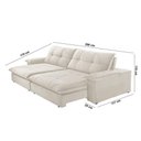 Ver imagem 2 de Sofá Gaia Linho 02 Módulos 120 Cm B25cm Meu Sofá Online A302 Linho Branco