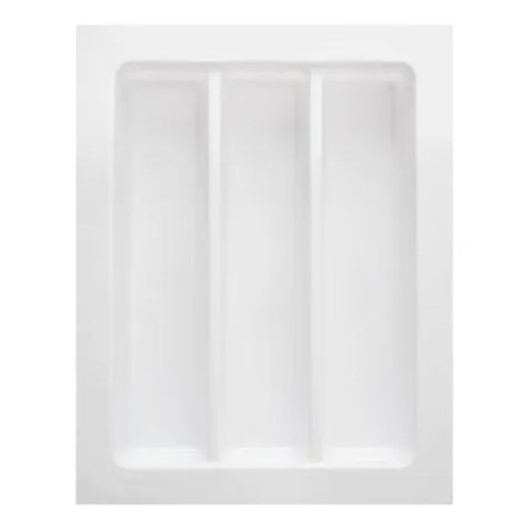 Organizador de Gavetas com 3 Divisor de Talheres - Branco