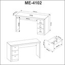 Ver imagem 4 de Mesa para Escritório Me4102 Nogal Tecnomobili