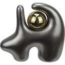 Ver imagem 1 de Escultura Decorativa Enfeite Casa Abstrata Home&co Resina 19x21x8cm Prata