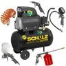 Compressor de Ar Portátil Schulz 8,6pcm 50lt com Acessórios 110v - 1