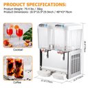 Ver imagem 7 de Takywep Dispensador Comercial de Bebidas 36l com 2 Tanques de 18l (prata)