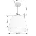 Ver imagem 2 de Lustre Pendente Cone Vivare Md-4246 Cúpula em Tecido 30/40x30cm - Bivolt - Algodão Crú - Bivolt