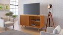 Ver imagem 1 de Rack Carinho para Tv 43'' com Pés e Porta de Correr:cinamomo